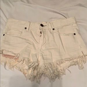 Free People Cream Shorts